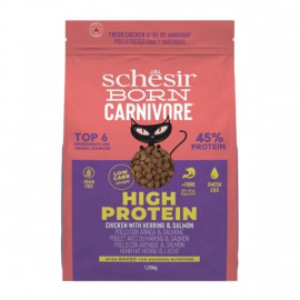 Schesir Born Carnivore 1.25 Kg Tavuklu Somonlu ve Ringa Balıklı Yetişkin Kedi Maması 
