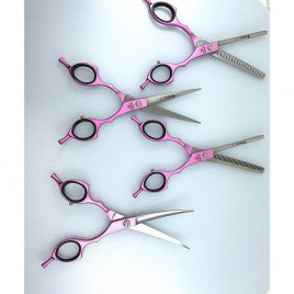 6.5 İnç 4 Adet Tıraş Çantası Seti Pembe | Köpek Makası 6.5 İnç 4 Adet Tıraş Çantası Seti Pembe | Köpek Makası