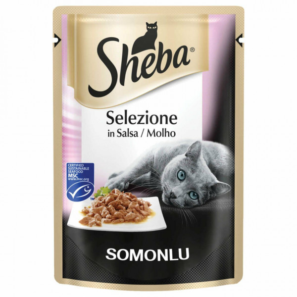 Sheba 85 Gr Selection Somon | Yetişkin Kedi Maması