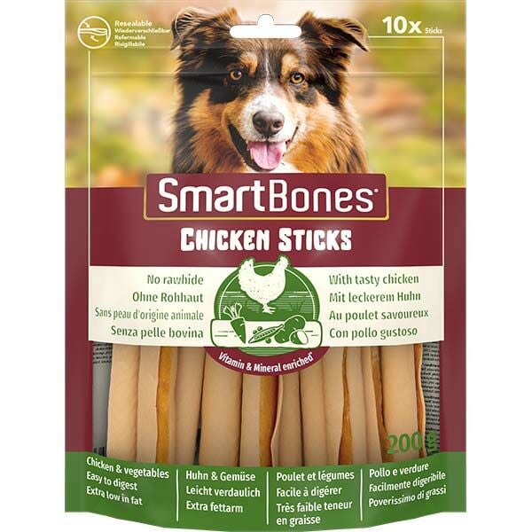 Smart Bones 10 Adet Tavuk Stick 200 Gr | Köpek Kemik Ödül Maması