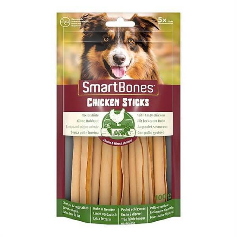 SmartBones 5 Parça Tavuklu Stick 100 Gr | Köpek Kemik Ödül Maması SmartBones 5 Parça Tavuklu Stick 100 Gr | Köpek Kemik Ödül Maması