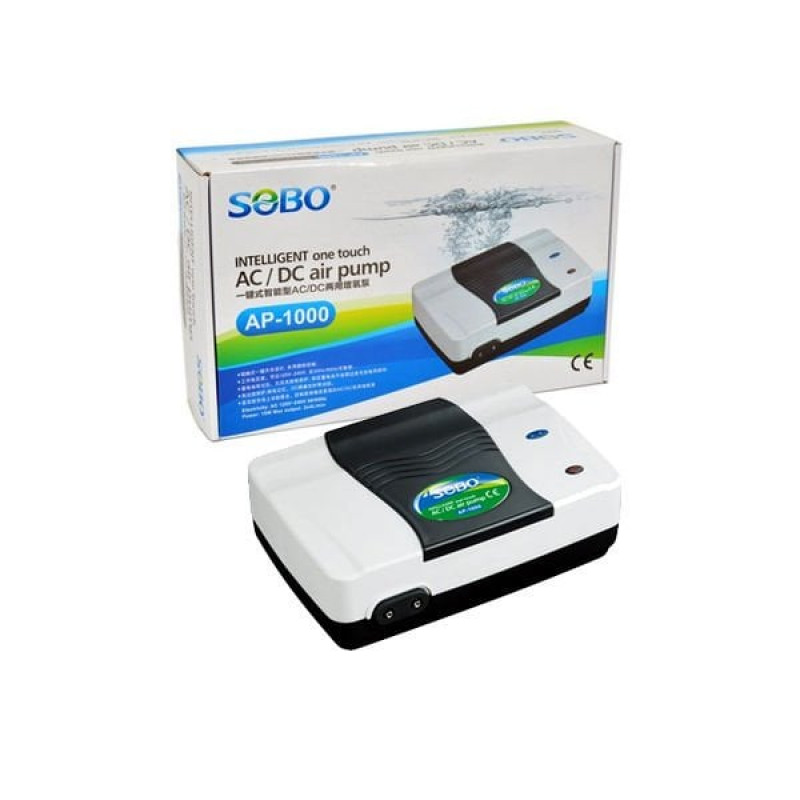 Sobo Akvaryum Hava Motoru Şarjlı Dijital 2 Çıkışlı 12W 5 Lt/dk | Akvaryum Hava Motoru