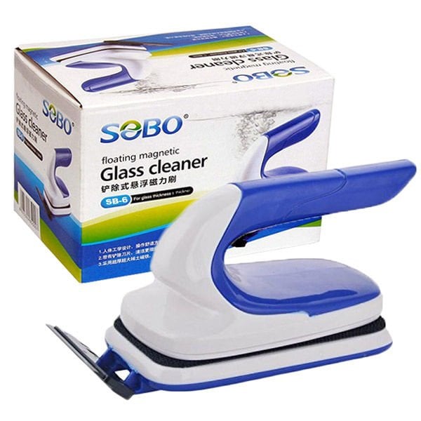 Sobo Akvaryum SB-6 Batmayan Mıktanıslı Jiletli Cam Sileceği 4-6 Mm Beyaz/Mavi | Akvaryum Temizlik Malzemesi