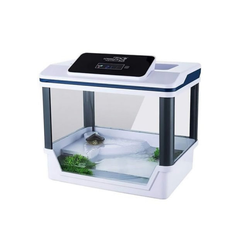 Sobo Diğital Kaplumbağa Akvaryumu Beyaz | Tatlı Su Akvaryumu
