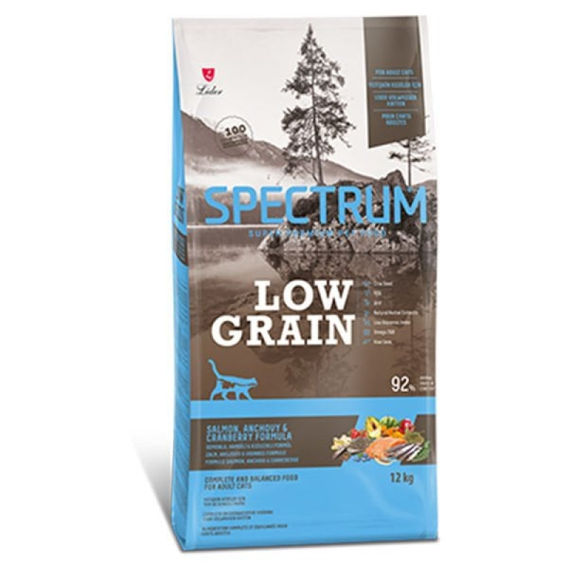 Spectrum 12 Kg Low Grain Somon Hamsi ve Kızılcık | Yetişkin Kuru Kedi Maması Spectrum 12 Kg Low Grain Somon Hamsi ve Kızılcık | Yetişkin Kuru Kedi Maması