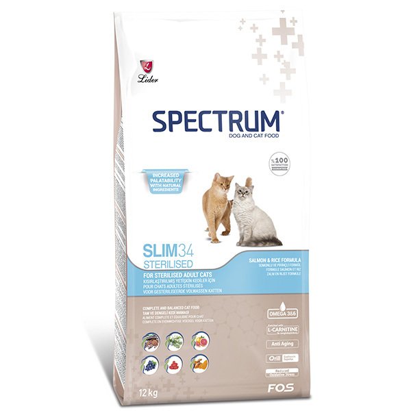 Spectrum 12 Kg Sterilised Slim34 Hipoalerjenik Tavuklu Kısırlastırılmış | Kısırlaştırılmış Kedi Maması