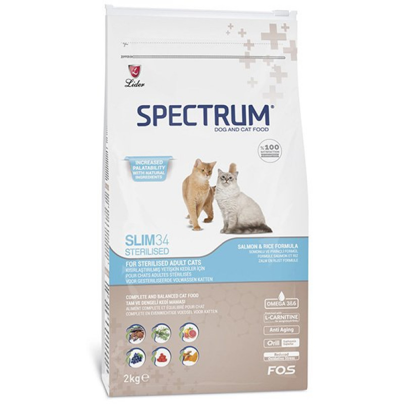 Spectrum 2 Kg Sterilised Slim34 Hipoalerjenik Tavuklu Kısırlastırılmış | Kısırlaştırılmış Kedi Maması Spectrum 2 Kg Sterilised Slim34 Hipoalerjenik Tavuklu Kısırlastırılmış | Kısırlaştırılmış Kedi Maması