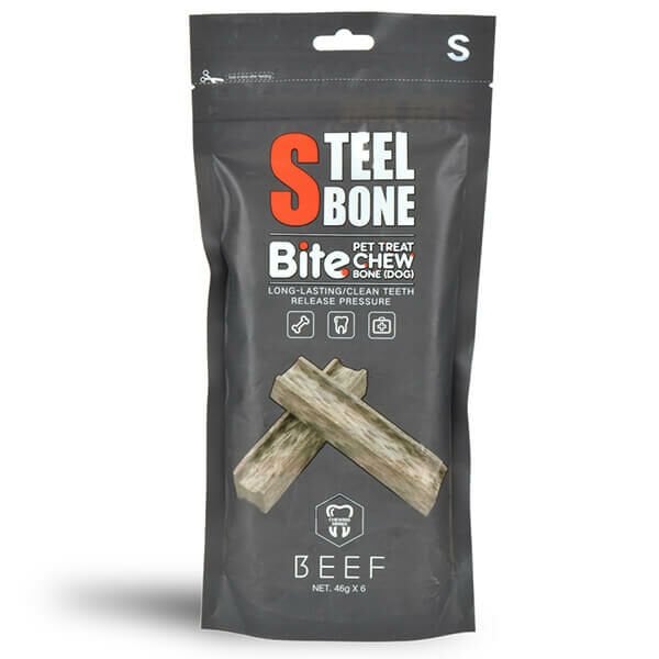 Steel Bone 6'lı Biftekli 46 Gr | Köpek Atıştırmalık Ödül Maması