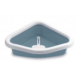 Sprint Corner Köşeli Açık Kedi Tuvaleti Beyaz/Mavi 56x40x14 Cm