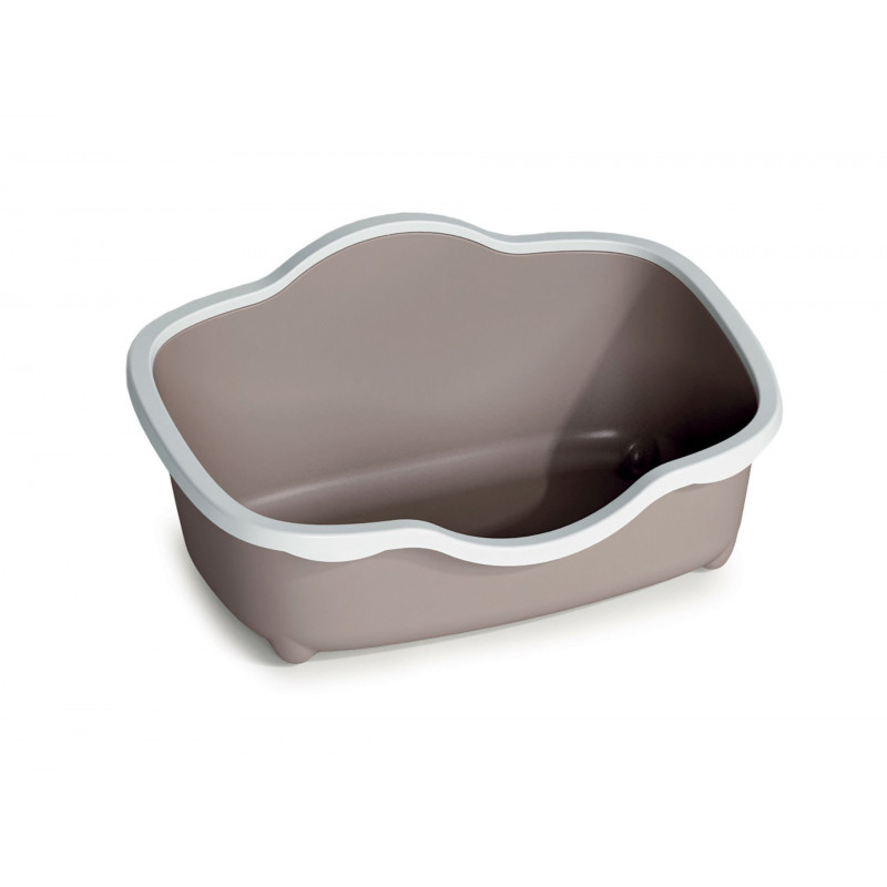 Stefanplast Tres Chic Açık Kedi Tuvaleti Beyaz/Bej 56x38.5x26 Cm