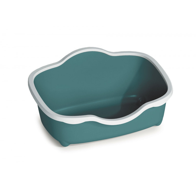 Stefanplast Tres Chic Açık Kedi Tuvaleti Beyaz/Yeşil 56x38.5x26 Cm