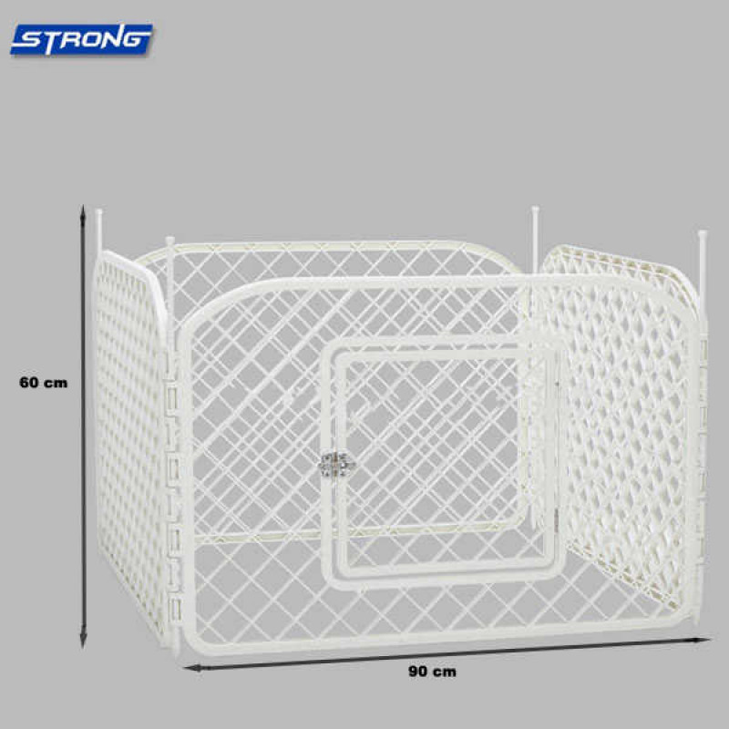 Strong 4 Adet Plastik Çit 90X60 Panel | Köpek Kapısı Strong 4 Adet Plastik Çit 90X60 Panel | Köpek Kapısı