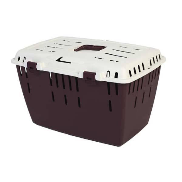 Strong 48x33x32 Cm Taşıma Üstü Açılır Bordo | Kedi Taşıma Kutusu