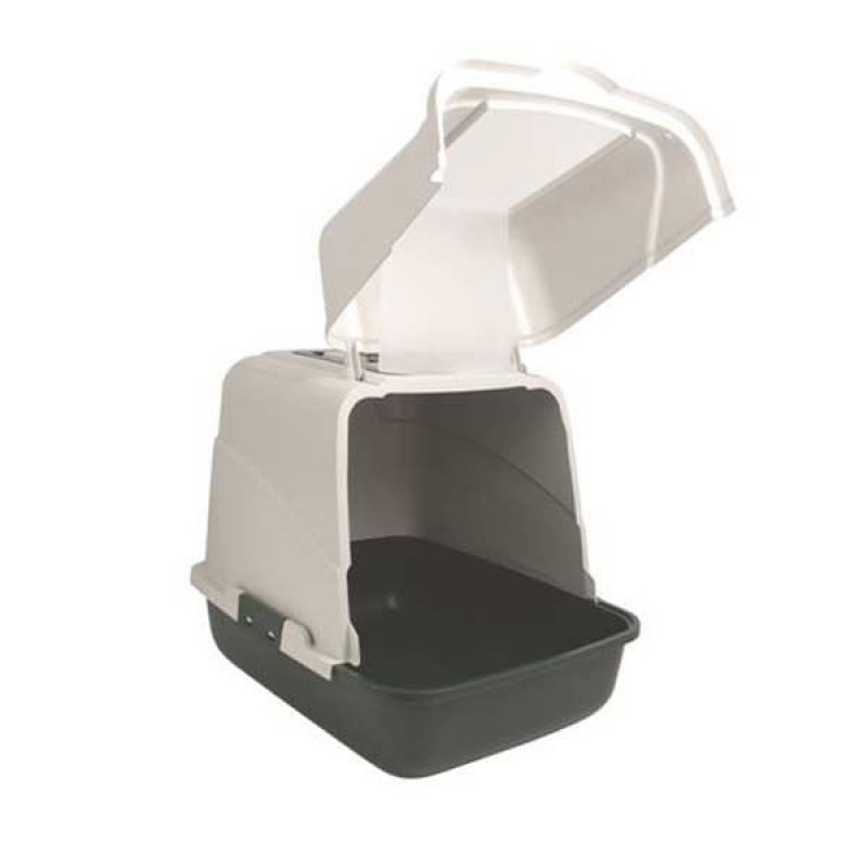 Strong 50x40x41 Cm Filtreli Kapalı Tuvalet Kabı Yeşil | Kapalı Kedi Tuvaleti