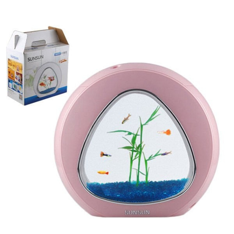 Sunsun Komple Akvaryum 29x15x26.5 Cm 4 Lt Pembe | Tatlı Su Akvaryumu