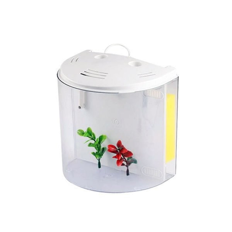 Sunsun Led Işıklı Akvaryum 20x14x21 Cm 5.5 Lt Beyaz | Tatlı Su Akvaryumu