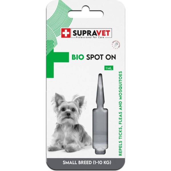 Supravet 1 Mg Small Bio Spot On Kene Pire ve Sivrisinek Uzaklaştırıcı | Köpek Pire Ve Kene Önleyici