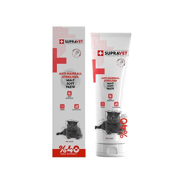 Supravet 100 Gr Anti Hairball Sterilised Malt Soft Paste | Kedi Vitamini