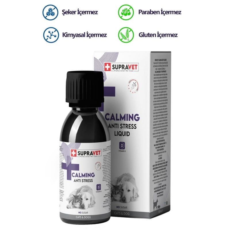 Supravet 100 Ml Calming Anti Stress Damla | Köpek Vitamini Supravet 100 Ml Calming Anti Stress Damla | Köpek Vitamini