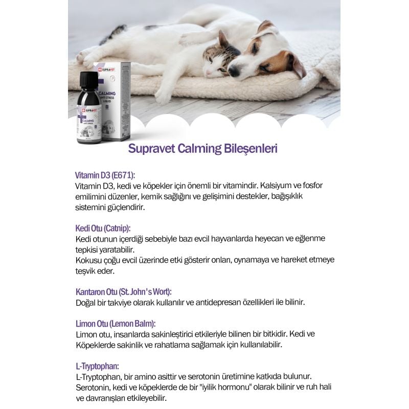 Supravet 100 Ml Calming Anti Stress Damla | Köpek Vitamini