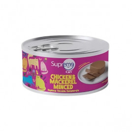 Cat 85 Gr Kıyılmış Tavuklu ve Uskumrulu Yetişkin Konserve Kedi Maması 