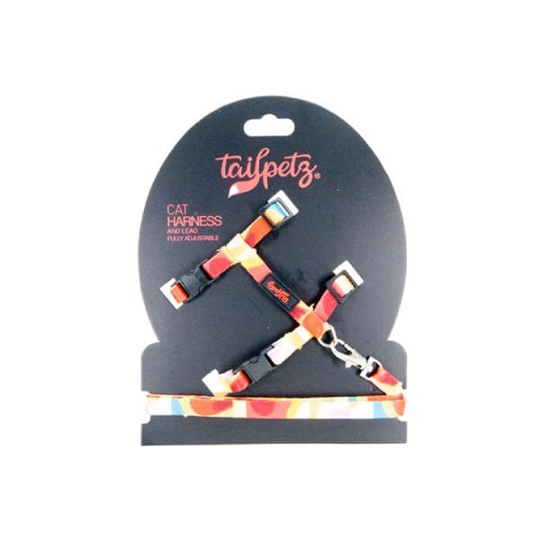 Tailpetz 22-30 Cm Ayarlanabilir Göğüs ve Gezdirme Tasması Picasso | Kedi Gezdirme Tasması