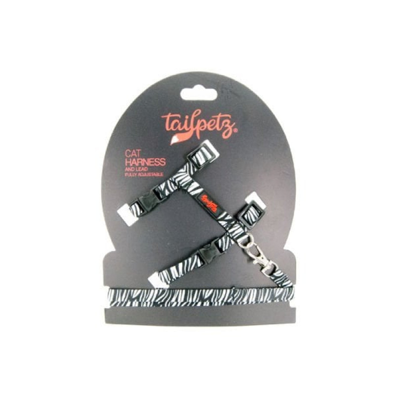 Tailpetz 22-30 Cm Ayarlanabilir Göğüs ve Gezdirme Tasması Zebra | Kedi Gezdirme Tasması Tailpetz 22-30 Cm Ayarlanabilir Göğüs ve Gezdirme Tasması Zebra | Kedi Gezdirme Tasması