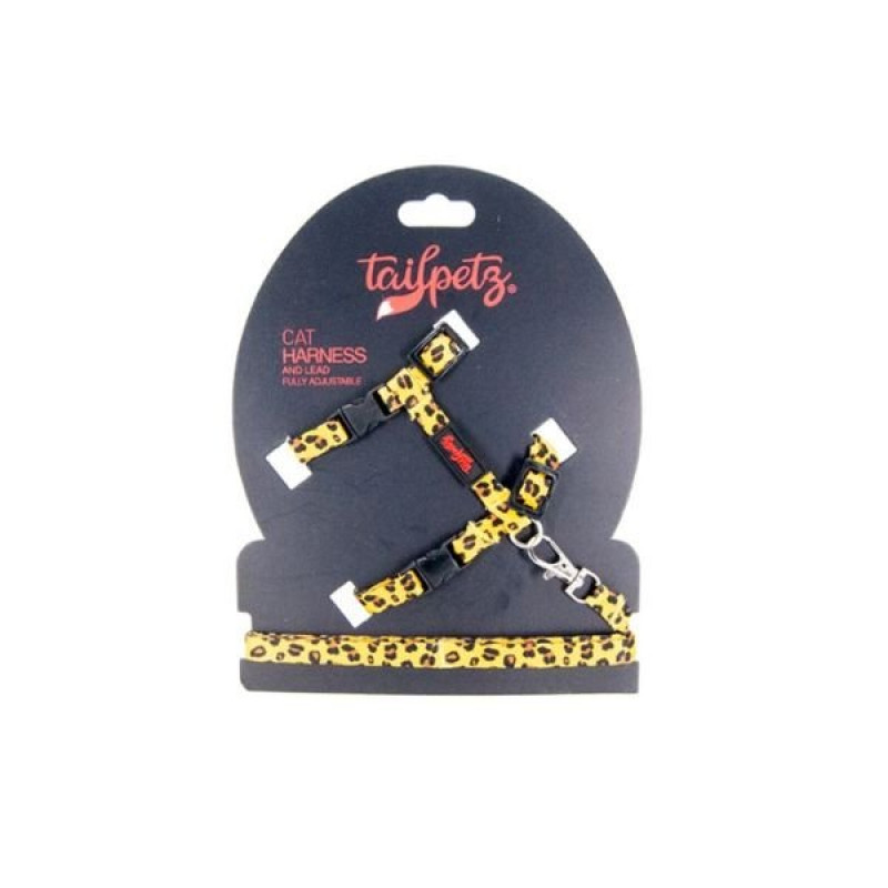 Tailpetz 22-30 Cm Harness Ayarlanabilir Göğüs ve Gezdirme Tasması Leopard | Kedi Göğüs Tasması Tailpetz 22-30 Cm Harness Ayarlanabilir Göğüs ve Gezdirme Tasması Leopard | Kedi Göğüs Tasması