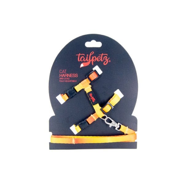 Tailpetz Ayarlanabilir Göğüs ve Gezdirme Tasması Sun 22-30 Cm | Kedi Gezdirme Tasması