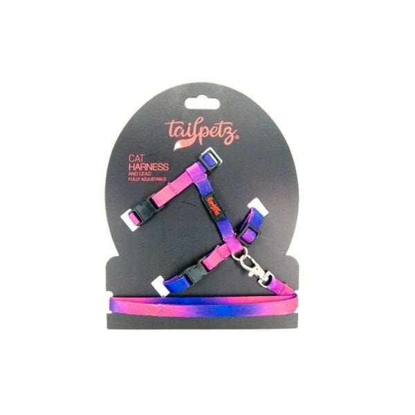 Tailpetz Harness Ayarlanabilir Göğüs ve Gezdirme Tasması Bavel 22-30 Cm | Kedi Gezdirme Tasması