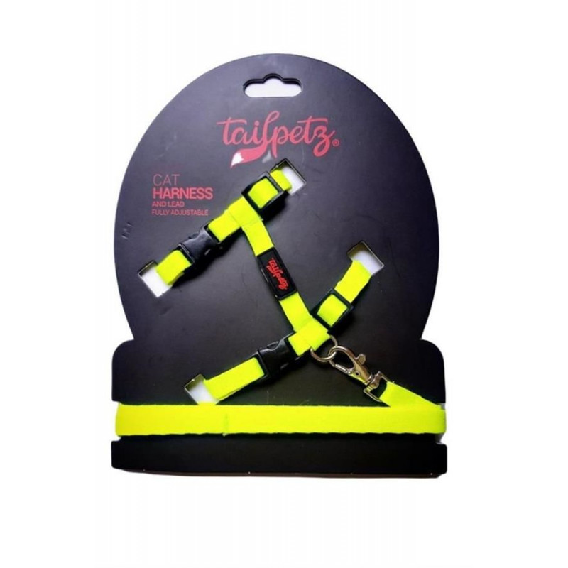 Tailpetz Harness Ayarlanabilir Göğüs ve Gezdirme Tasması Lime 22-30 Cm | Kedi Gezdirme Tasması Tailpetz Harness Ayarlanabilir Göğüs ve Gezdirme Tasması Lime 22-30 Cm | Kedi Gezdirme Tasması