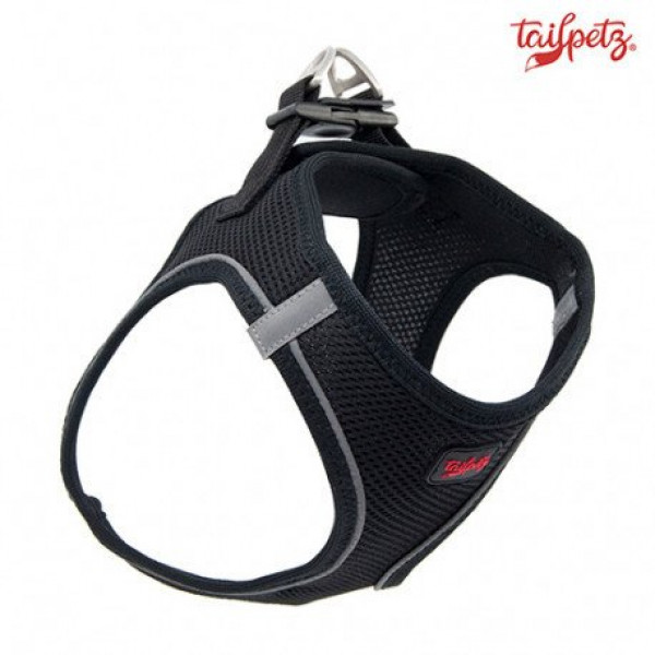 Tailpetz (L) Air Mesh Göğüs Tasması Siyah | Köpek Göğüs Tasması