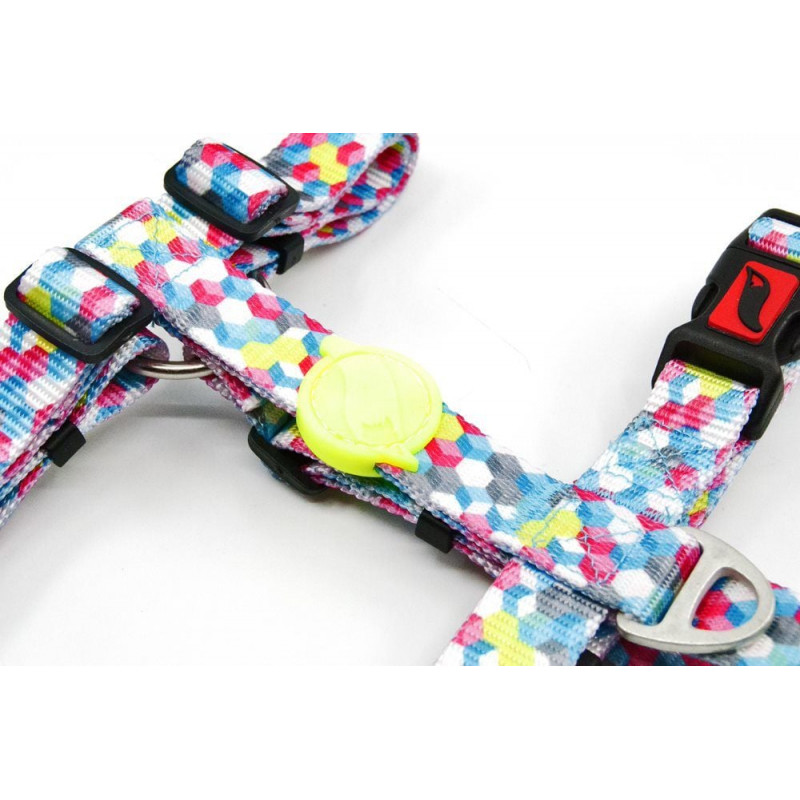 Tailpetz XS Cube Desenli Göğüs Tasması 19-33x22-37 Cm | Köpek Göğüs Tasması