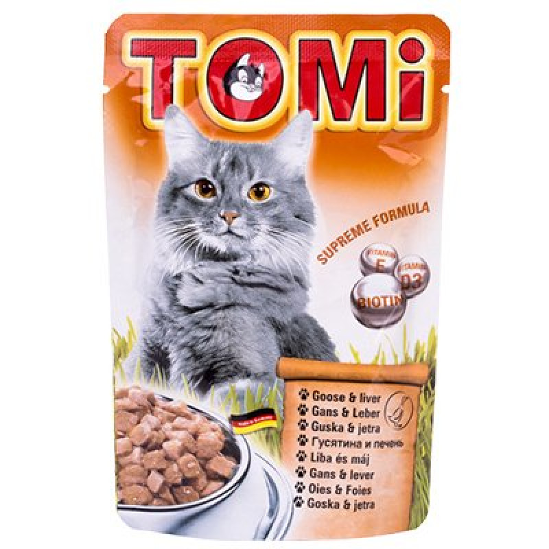 Tomi 100 Gr Kaz Eti ve Ciğerli Pouch Tomi 100 Gr Kaz Eti ve Ciğerli Pouch