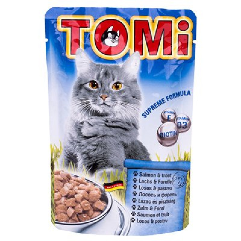 Tomi 100 Gr Somonlu ve Alabalıklı Pouch Tomi 100 Gr Somonlu ve Alabalıklı Pouch
