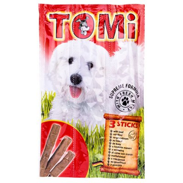 Tomi 3'lü Sığır Etli Stick 10 Gr | Köpek Kemik Ödül Maması