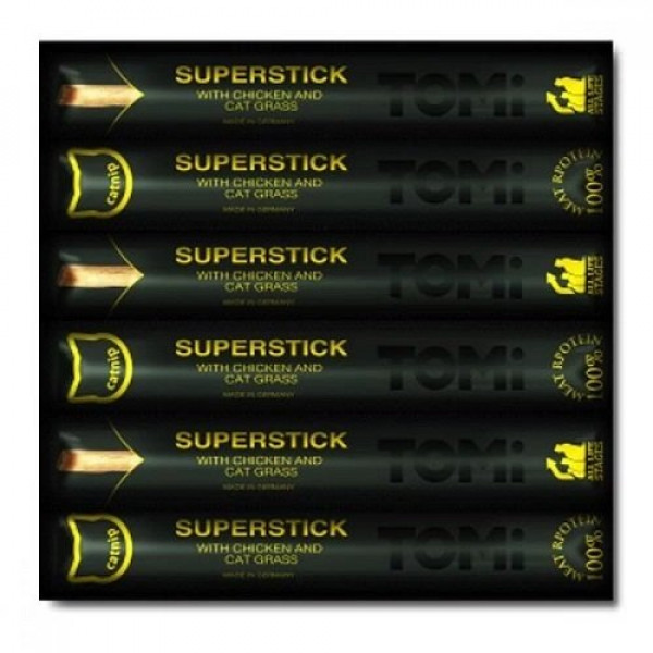 Tomi 6'lı Tavuklu Ve Kedi Çimli Stick 5 Gr | Stick Kedi Ödül Maması