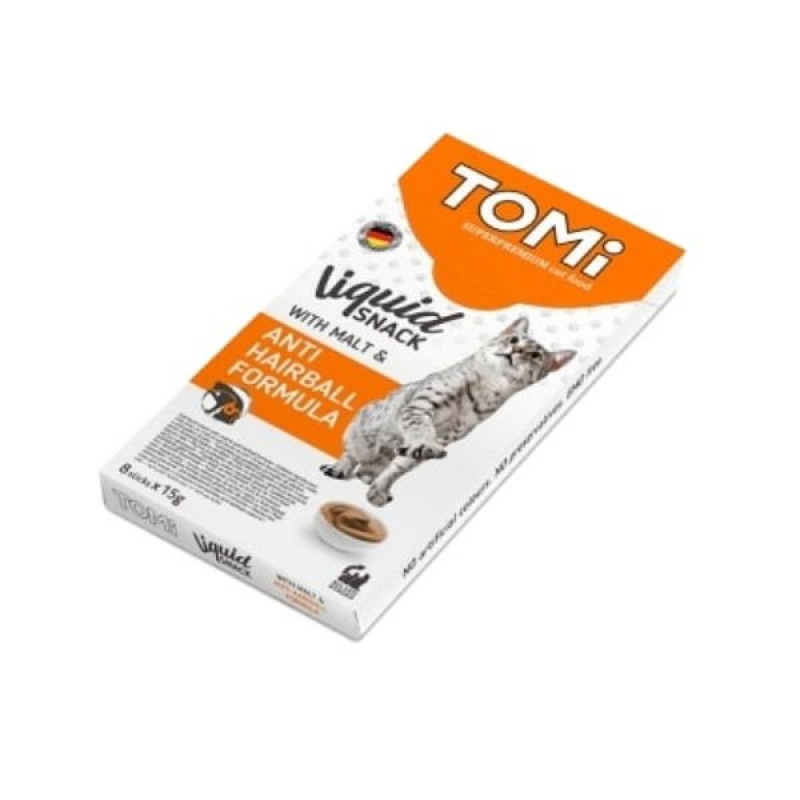 Tomi Maltlı Tüy Yumağı Önleyici Sıvı Kedi Ödül Maması 1 Adet 8x15 Gr