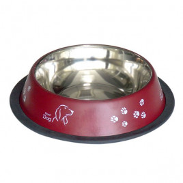 16 Oz Çelik Pati Desenli Bordo | Metal Mama Ve Su Kabı 16 Oz Çelik Pati Desenli Bordo | Metal Mama Ve Su Kabı