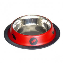 24 Oz Balık Desenli Çelik Kırmızı | Metal Mama Ve Su Kabı 24 Oz Balık Desenli Çelik Kırmızı | Metal Mama Ve Su Kabı