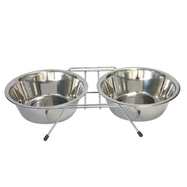 Tommy 2X1200 Ml Çelik İkili | İkili Mama Ve Su Kabı