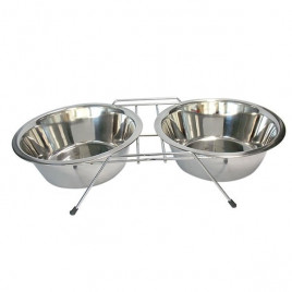 2X1750 Ml Çelik İkili | İkili Mama Ve Su Kabı 2X1750 Ml Çelik İkili | İkili Mama Ve Su Kabı
