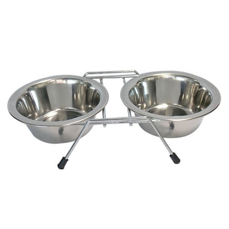 Tommy 2X250 Ml Çelik İkili | İkili Mama Ve Su Kabı Tommy 2X250 Ml Çelik İkili | İkili Mama Ve Su Kabı