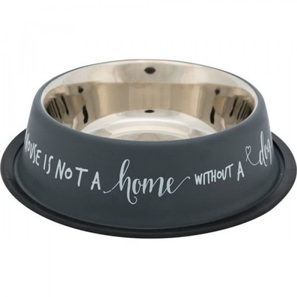 Trixie 090Lt&23 Cm Paslanmaz Çelik Mama Ve Su Kabı Gri | Metal Mama Ve Su Kabı