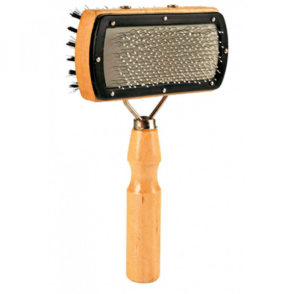 Trixie 10x18 Cm İki Taraflı Köpek Fırçası | Plastik Saplı Tarak