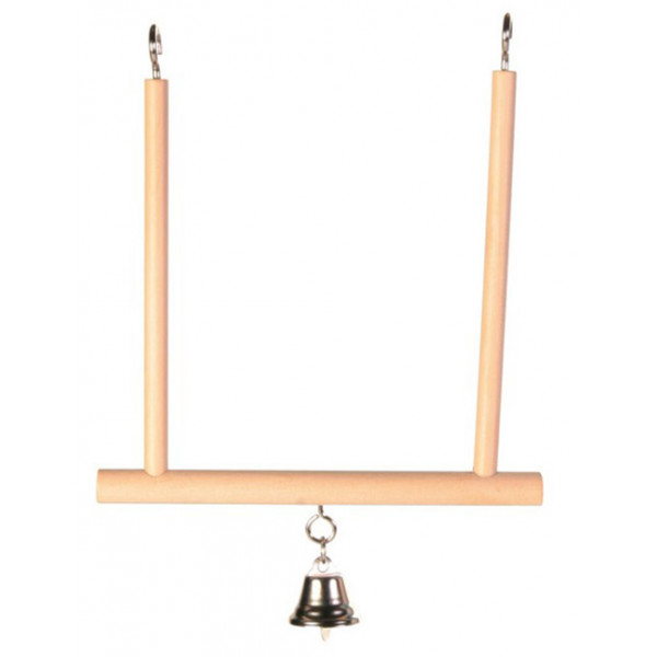 Trixie 12,5x13,5 Cm Zilli Ahşap Tünek | Kuş Tüneği