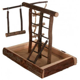 28X25X22 Cm Özel Ahşap Kuş Oyun Bahçesi | Kuş Oyun Parkı