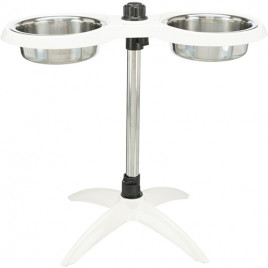 2x2.4 Lt Ayaklı Mama ve Su Kabı 21cm Beyaz | Metal Mama Ve Su Kabı 2x2.4 Lt Ayaklı Mama ve Su Kabı 21cm Beyaz | Metal Mama Ve Su Kabı