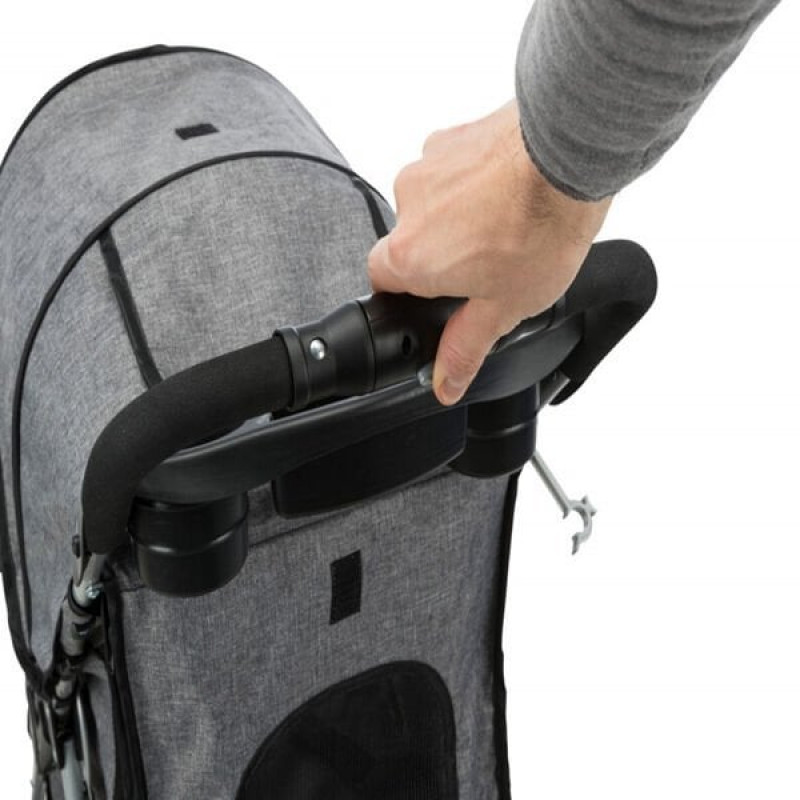 Trixie 47x100x80 Cm 4 Tekerlekli Araba Gri | Köpek Taşıma Çantası Ve Kafes