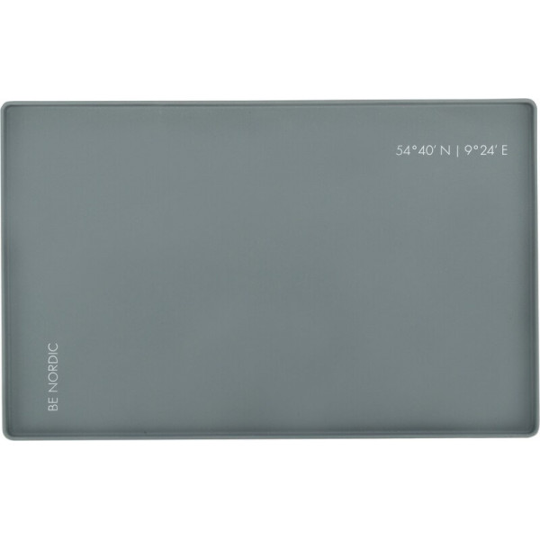 Trixie 48×30 Cm Mat Silikon Mama ve Su Kabı Servisi Gri | Mama Servisi